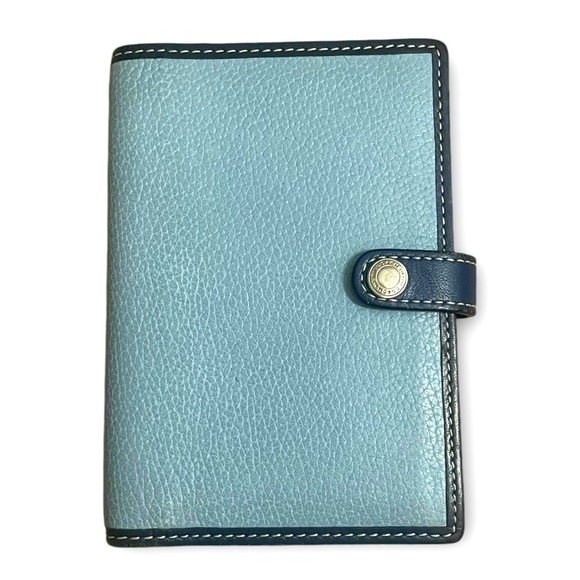 Coach Accessories - Vintage Coach Light Blue Leather Passport Holder